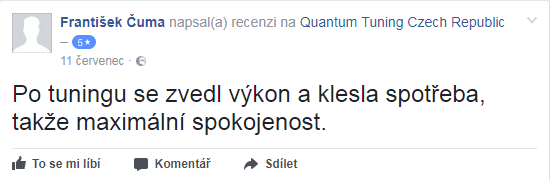 Facebook recenze Quantum chiptuning - František Čuma