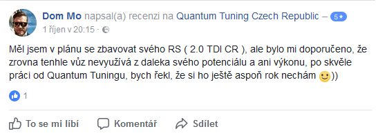 Facebook - recenze Quantum Chiptuning